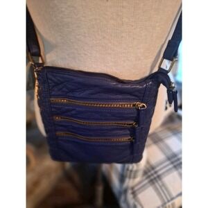 The Ampere‎ Creations Vegan Leather Handbag Crossbody  BLUE
